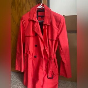 Tommy Hilfiger Bold Red Trench Coat